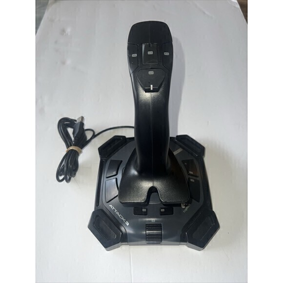 Logitech Attack 3 Gaming Joystick J-UJ18‎ USB ATK3 Flight Simulator Controller - Picture 1 of 8